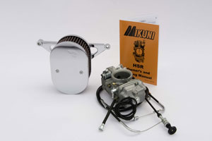 Custom 42mm PR/Mikuni Carburetor Kit - black cables (Yam Roadstar 1600 & 1700)